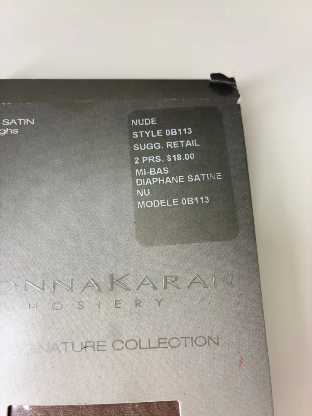 New Donna Karan Sheer Satin Knee-highs, 2 pairs, Nude
